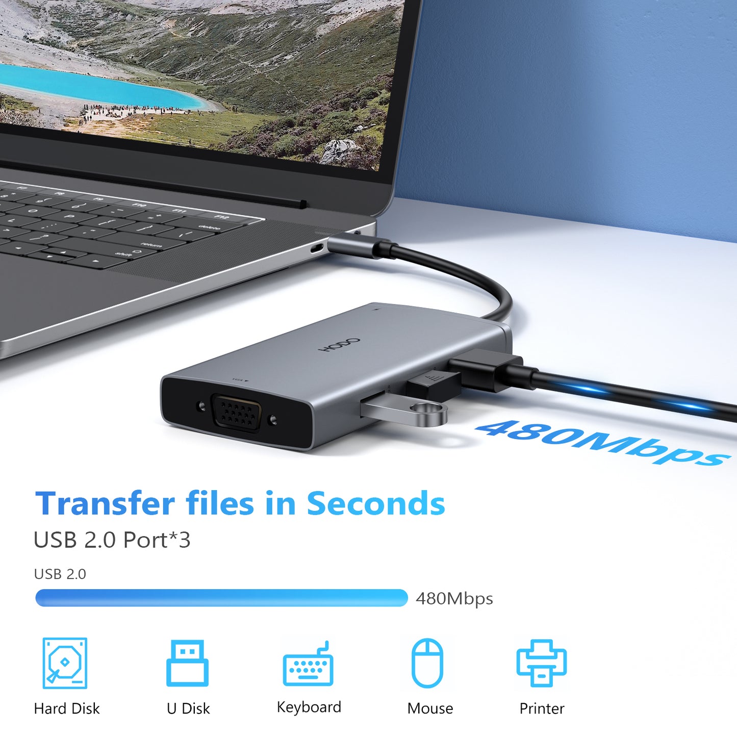 USB C Docking Station Dual Monitor for Dell HP, Laptop Docking Station Quadruple Display USB C Hub Multiple Adapter to 4K HDMI Displayport VGA,3 USB 2.0,100W PD, Laptop USB C Dock for Lenovo,Surface