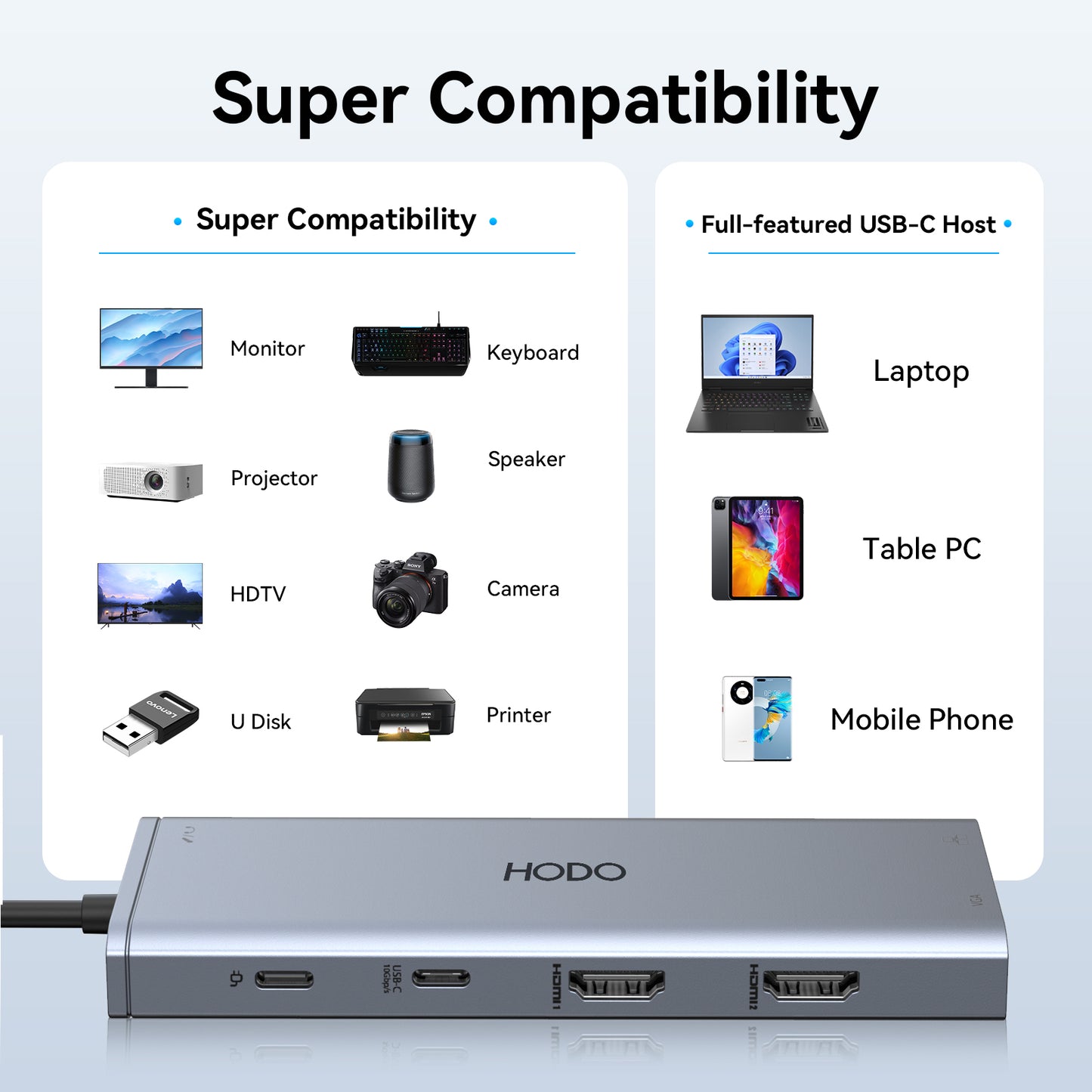 USB C Docking Station Laptop Docking Station Dual Monitor for Dell HP Lenovo Surface Docking Station Dual HDMI Monitors USB C Dongle with 2 HDMI,VGA,10G USB A/C Port,100W PD,USB C Hub for Laptop