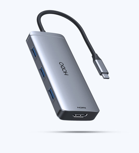 USB C Adapter for Macbook Pro/Air 2022-2018, 6 in 1 Mac USB Adaptor, USB C Hub Multiport Adapter with 4K HDMI, 3 USB 3.0, SD/Micro SD Card Reader, Macbook USB C Dongle for Dell XPS, HP, Surface