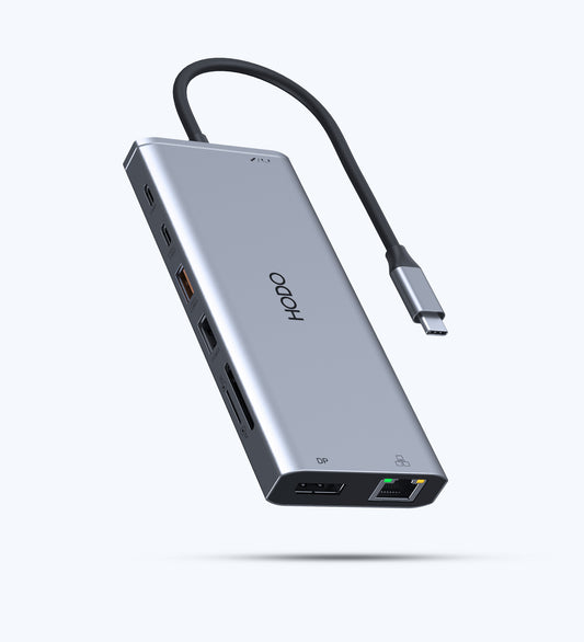 Docking Station 2 HDMI, Dockingstation Laptop mit 10Gbps Ports, USB C Dual HDMI Hub Adapter with DisplayPort, Ethernet, PD, USB C Data, 5 USB, SD/TF, Audio/Mic