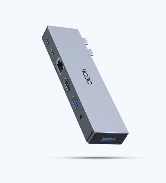 USB C Adapter für MacBook Pro Air, HDMI Ethernet Hub, Mac Accessories with 4K HDMI,5K Thunderbolt 3, 40Gbps Data Transfer, Ethernet, USB 3.0, Audio&Mic für MacBook M3 M2 M1 2023 2022 2021 13"14"15"16"