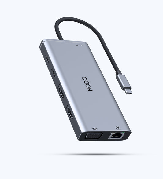 USB C Docking Station Laptop Docking Station Dual Monitor for Dell HP Lenovo Surface Docking Station Dual HDMI Monitors USB C Dongle with 2 HDMI,VGA,10G USB A/C Port,100W PD,USB C Hub for Laptop
