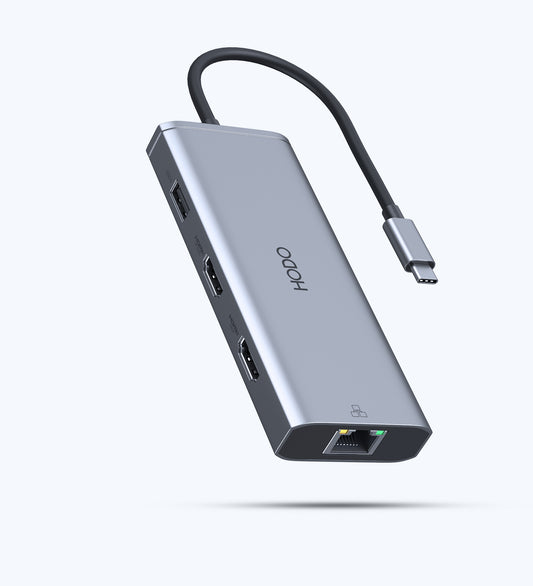 Docking Station USB C für MacBook Pro Air, Dockingstation Laptop 2 Monitore mit 2 HDMI,Ethernet,100WPD,3 USB,USB C Data, USB C Hub Dual HDMI Monitor für Mac M3 M2 M1, Den Treiber installieren