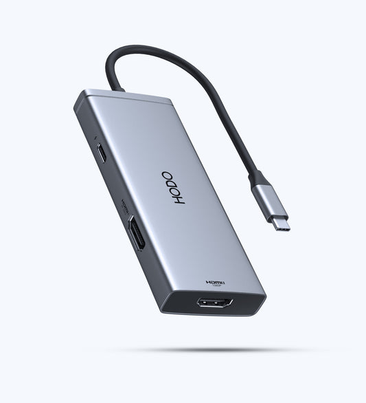 USB C Docking Station Dual Monitor for Macbook Series 6 IN 1 USB C HUB 2 HDMI multiport dongle with dual HDMI port, 4K display,3USB 5Gbps, Type-C PD100W for Mac Pro Air M1 M2 M3/Dell/HP/Lenovo