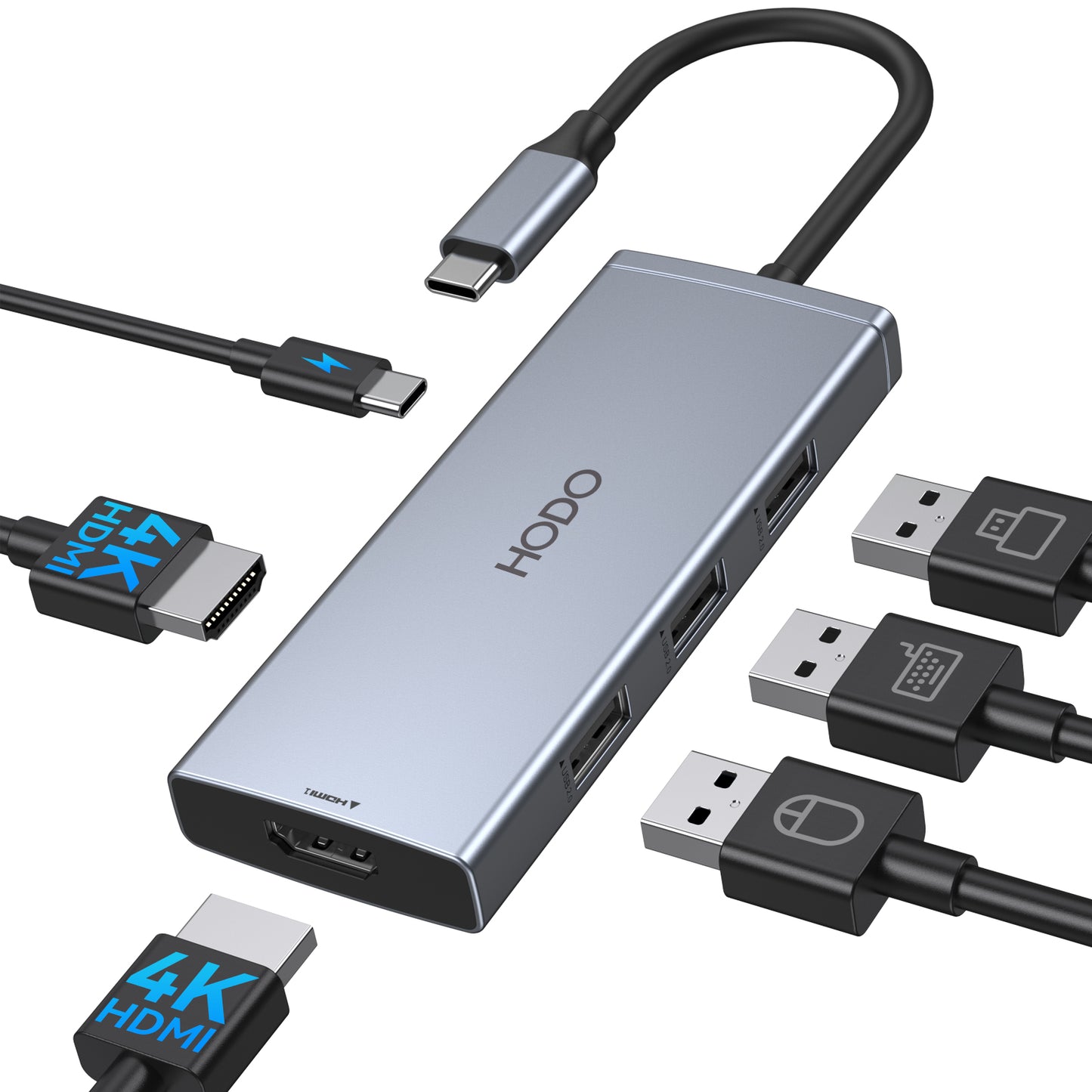 USB C Docking Station Dual Monitor,Laptop Docking Station USB C 2 HDMI Adapter Multiport Hub with Dual HDMI 4K@60Hz Display ,3 USB Port,PD100W for Dell/Lenovo/Hp/ThinkPad/Asus/Acer Laptops