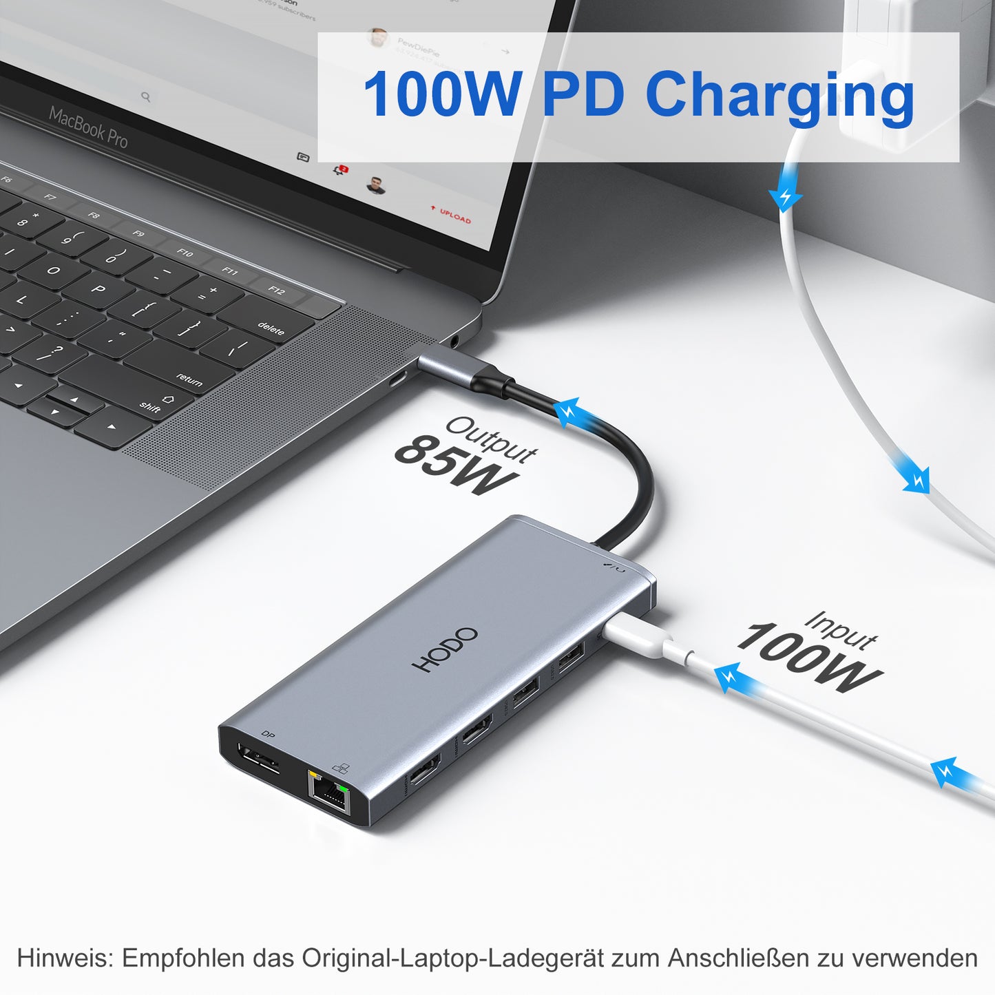 Docking Station 2 HDMI, Dockingstation Laptop mit 10Gbps Ports, USB C Dual HDMI Hub Adapter with DisplayPort, Ethernet, PD, USB C Data, 5 USB, SD/TF, Audio/Mic