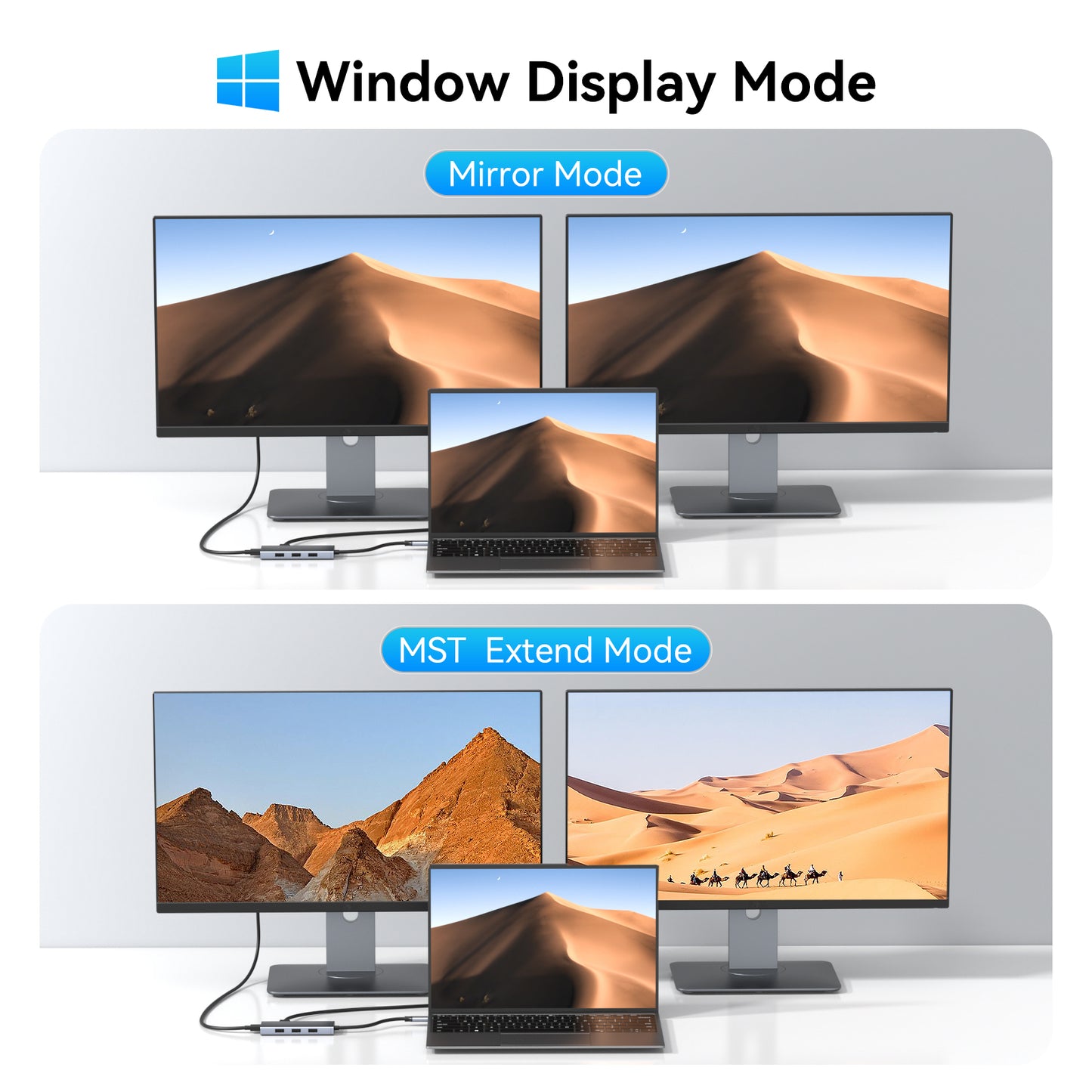USB C Docking Station Dual Monitor,Laptop Docking Station USB C 2 HDMI Adapter Multiport Hub with Dual HDMI 4K@60Hz Display ,3 USB Port,PD100W for Dell/Lenovo/Hp/ThinkPad/Asus/Acer Laptops