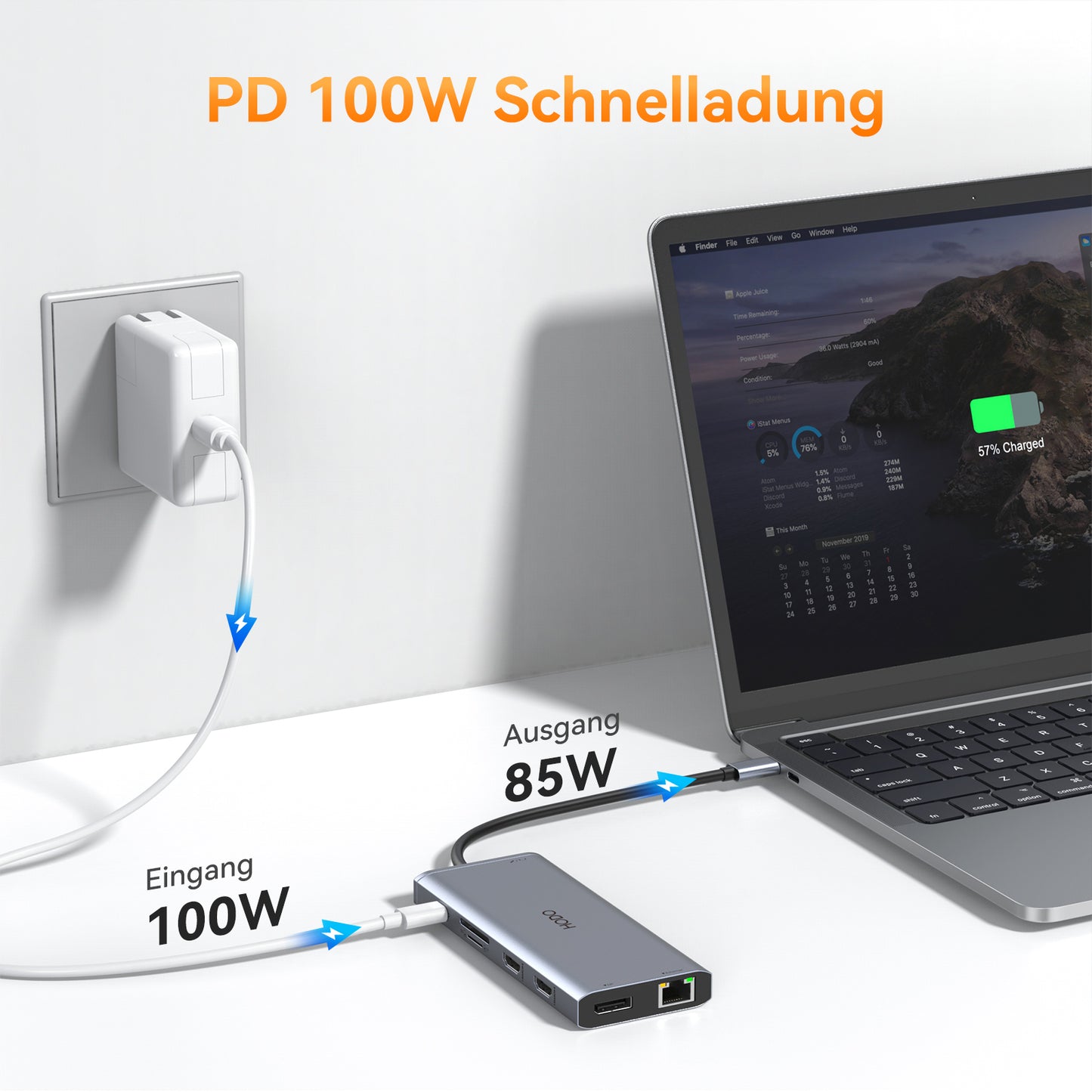 USB C Docking Station Dual Monitor,USB-C Laptop Dockingstation,Triple Display USB C Hub Adapter mit 2 HDMI, Displayport, Ethernet, PD, 5 USB, SD/TF, Audio/Mic für Dell XPS Lenovo