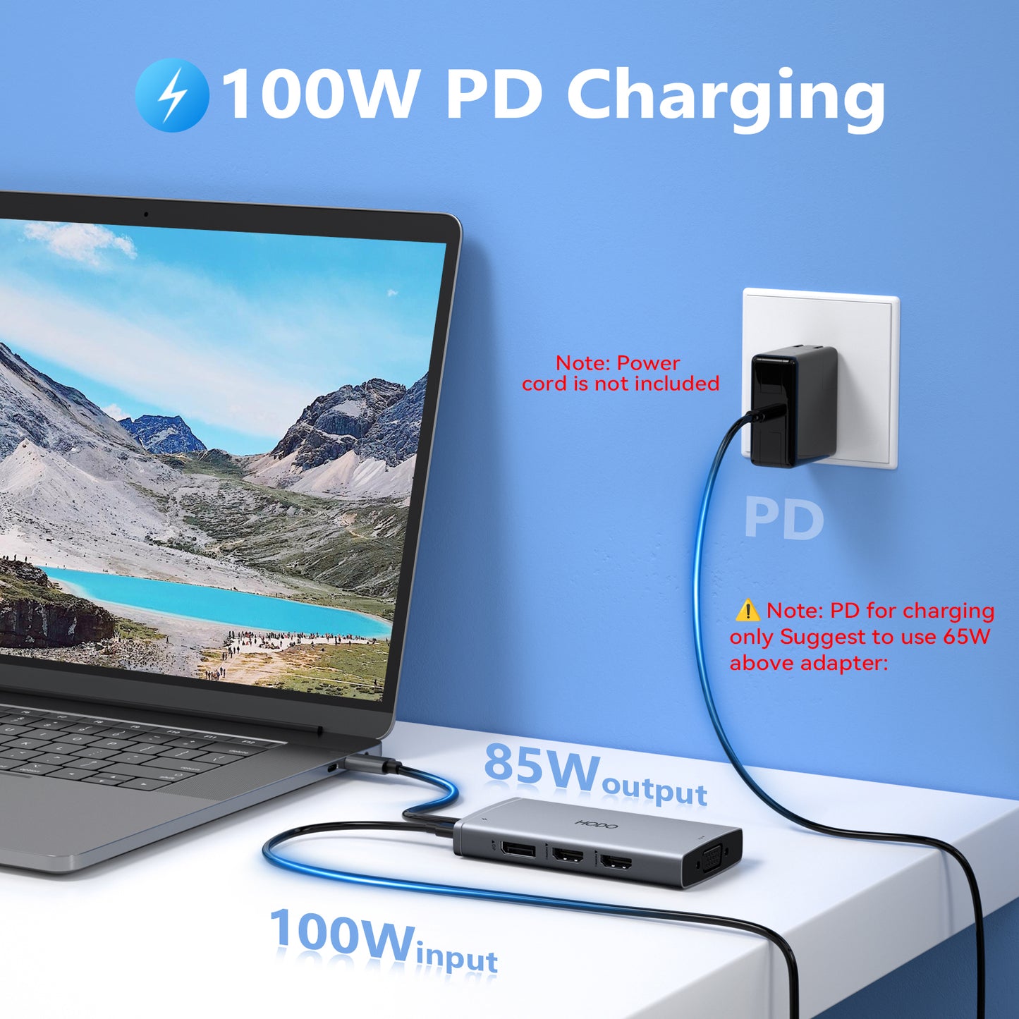 USB C Docking Station Dual Monitor for Dell HP, Laptop Docking Station Quadruple Display USB C Hub Multiple Adapter to 4K HDMI Displayport VGA,3 USB 2.0,100W PD, Laptop USB C Dock for Lenovo,Surface