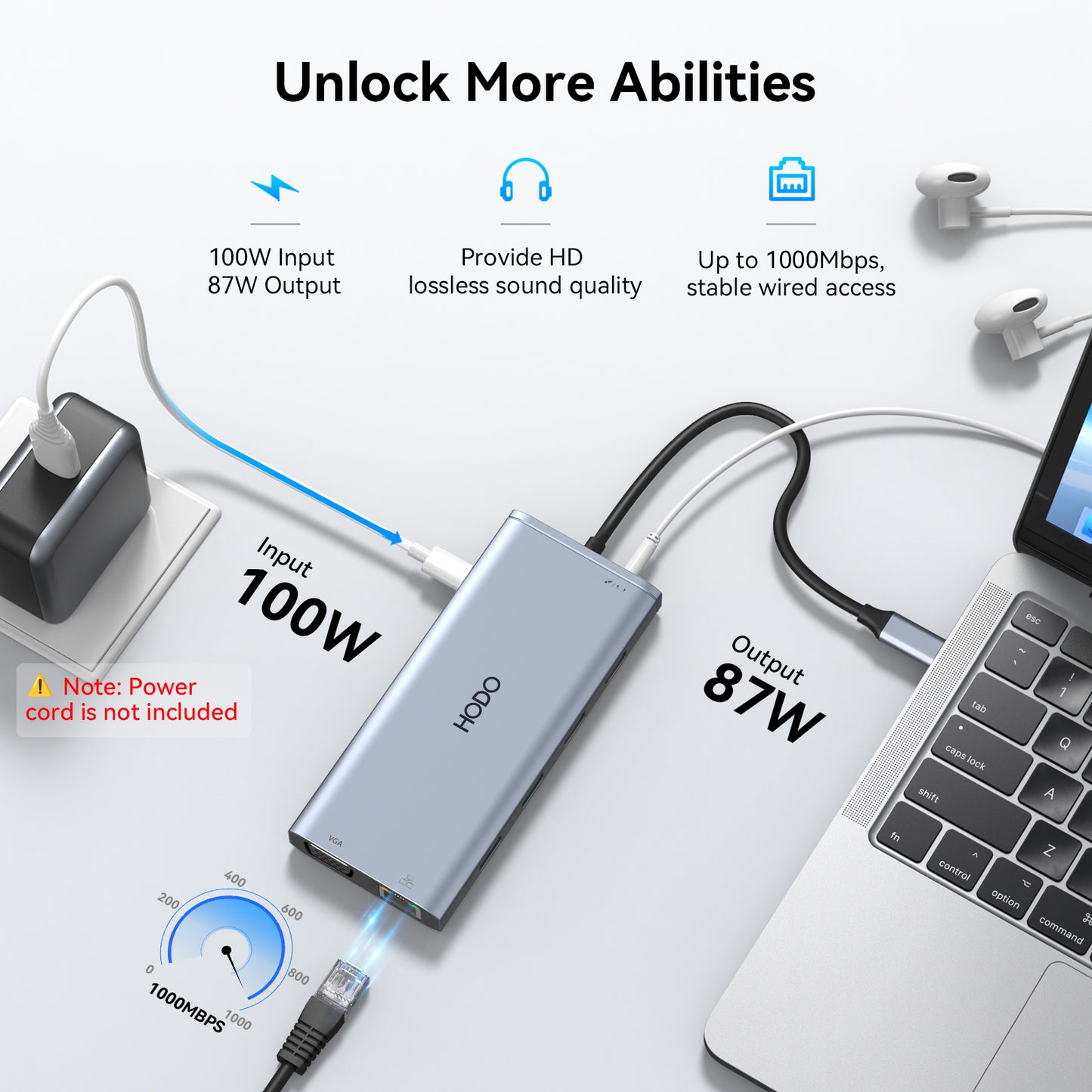 USB C Docking Station Laptop Docking Station Dual Monitor for Dell HP Lenovo Surface Docking Station Dual HDMI Monitors USB C Dongle with 2 HDMI,VGA,10G USB A/C Port,100W PD,USB C Hub for Laptop