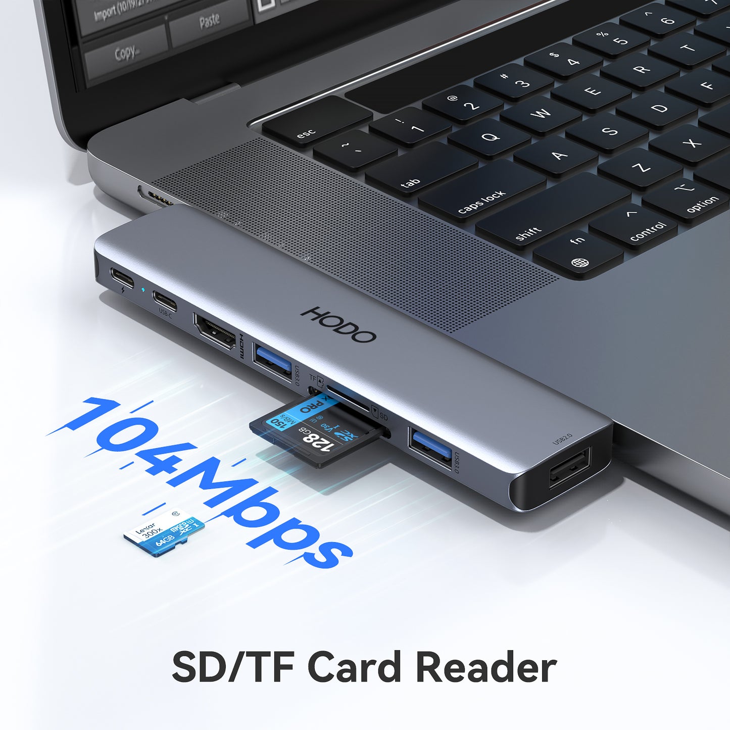 USB C Adapter für MacBook Pro Air, MacBook Hub 8-in-2, Mac Pro Accessories mit 4K HDMI,Thunderbolt 3(Support 5K@60Hz/40Gbps/100W PD),USB 3.0/2.0, SD/TF für M3 M2 M1 2023 2022 2021