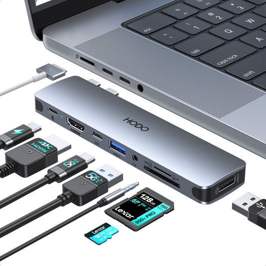USB C Hub Adapter for MacBook Pro Air 2022 2021 2020 2019 Docking Station for MacBook M1 M2 USB C to HDMI Mac Accessories Multiport Dongle with 4K HDMI USB 3.0 SD TF Thunderbolt 3 USB-C Port Type C