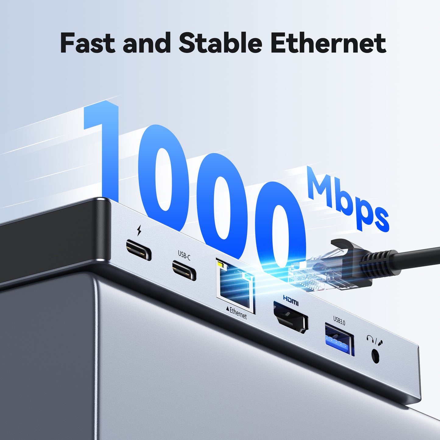 USB C Adapter für MacBook Pro Air, HDMI Ethernet Hub, Mac Accessories with 4K HDMI,5K Thunderbolt 3, 40Gbps Data Transfer, Ethernet, USB 3.0, Audio&Mic für MacBook M3 M2 M1 2023 2022 2021 13"14"15"16"