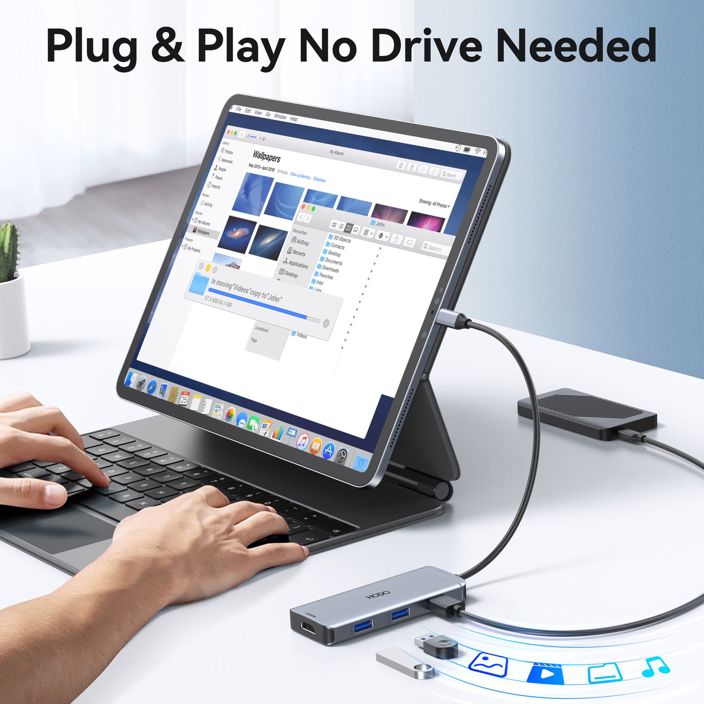 USB C Adapter for Macbook Pro/Air 2022-2018, 6 in 1 Mac USB Adaptor, USB C Hub Multiport Adapter with 4K HDMI, 3 USB 3.0, SD/Micro SD Card Reader, Macbook USB C Dongle for Dell XPS, HP, Surface
