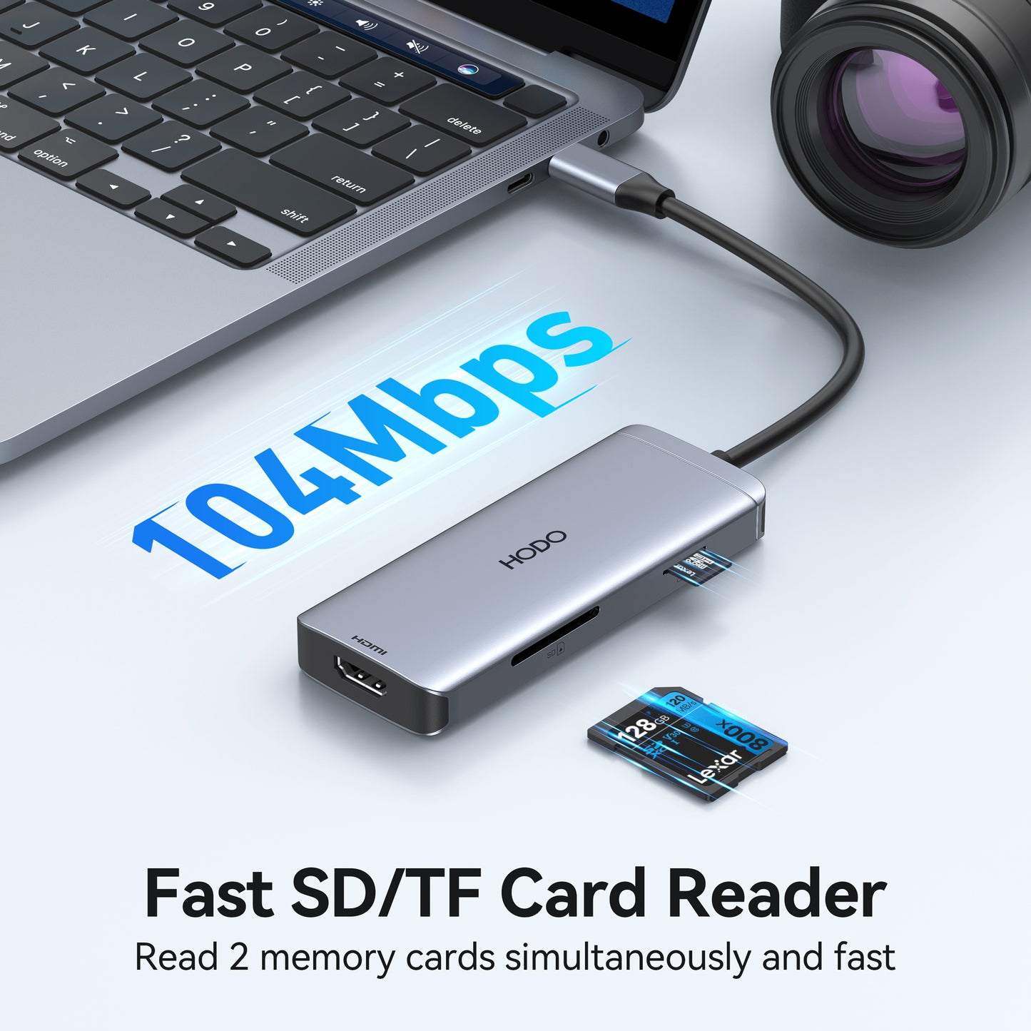 USB C Adapter for Macbook Pro/Air 2022-2018, 6 in 1 Mac USB Adaptor, USB C Hub Multiport Adapter with 4K HDMI, 3 USB 3.0, SD/Micro SD Card Reader, Macbook USB C Dongle for Dell XPS, HP, Surface